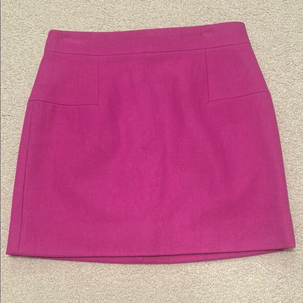 J.Crew Women’s Magenta Wool Mini Skirt